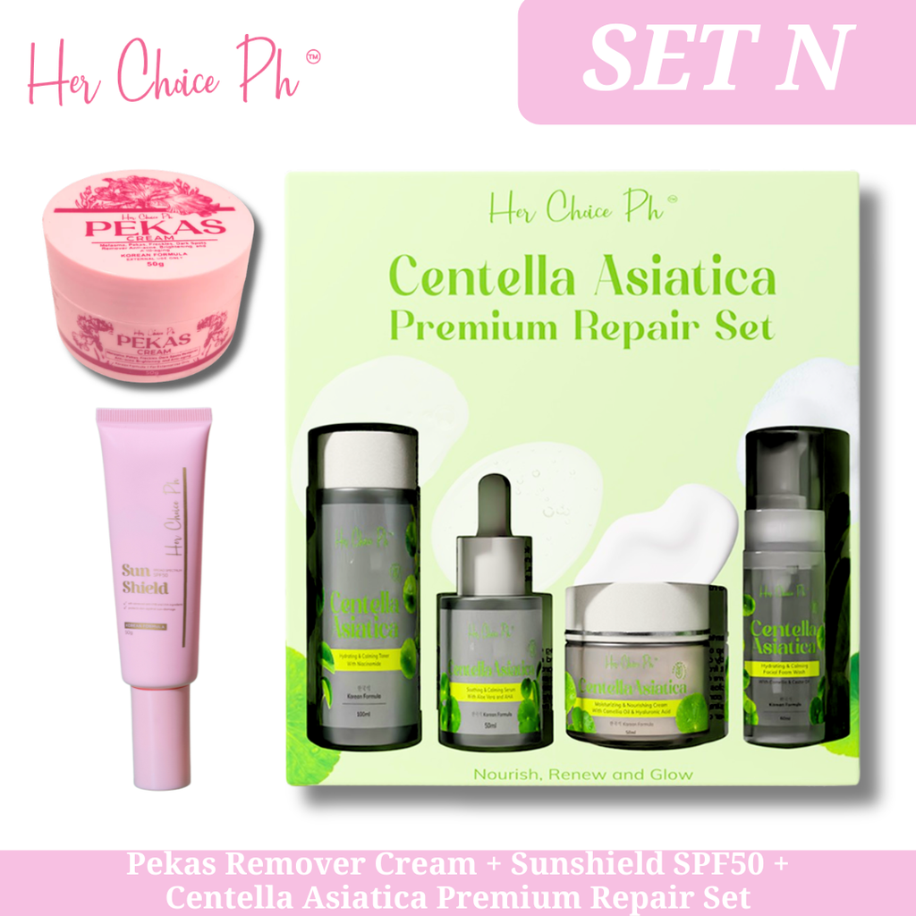 Set N: Korean Glass-Looking Skin + Anti-Aging Set (Sunshield Original SPF50)